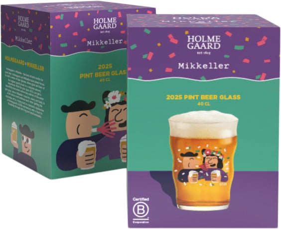 Mikkeller Pint Ølglas 2025 40 cl Klar m. Deko